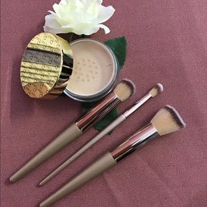 Long Lasting Mineral Loose Face Powder Makeup Brush 4Pcs